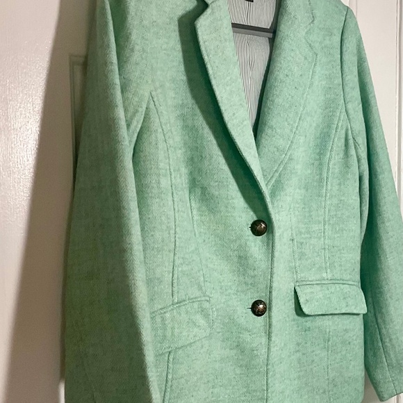 Talbots Wool Blend Blazer - Soft Green - Picture 3 of 15